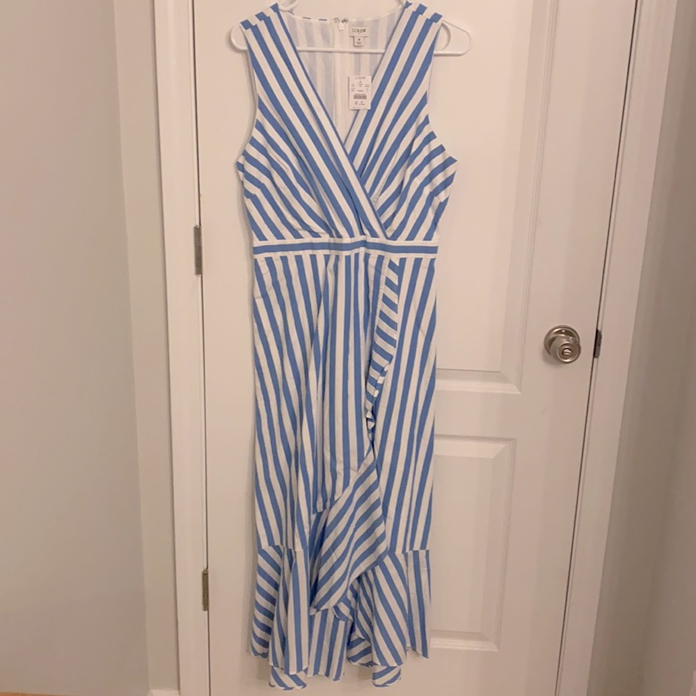J. Crew maxi dress / blue and white stripe